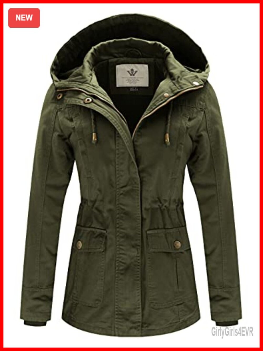 Military Anorak Coat with Hood Lightweight Anorak Jacket Cotton Anorak Coat